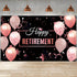 Blulu Retirement Party Decorations, Extra Large Fabric Retire Sign Banner Photo Booth Backdrop, 72.8 x 43.3 Inch