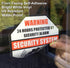 Front Self Adhesive Vinyl Outdoor/Indoor (4 Pack) 89mm X 89mm Home Business Security Burglar Alarm System Window Door Warning Alert Sticker Decals by Rockmount Electronics
