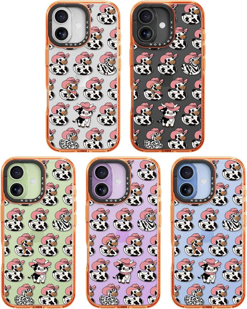 Rosarnnah 17 6.6 (6.3') for iPhone Case Cute - Military-Grade ft Drop Protection Shockproof Phone Case - Milk Cow Ducky
