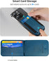 Magsafe Wallet for iPhone 16/15/14/13/12 Series, Magnetic 8-Card Holder with Adjustable Stand, RFID Blocking, Blue