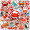 Jukome Crab Stickers |50Pcs Crab Waterproof Vinyl Decals for Water Bottles Laptop Luggage