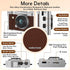 Dienspeak 16GB 2K Tiny Digital Camera, Vintage Mini Keychain Camera for Teens & Beginners, Premium Leather Portable