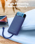 Portable Charger with Built-in Cables, Slim 10000mAh Travel Essentials Battery Pack 6 Outputs 3A High Speed for iPhone