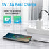 Premium Nylon Braided USB Type C Cable 3-Pack, 3ft, 3A Fast Charging for Samsung Galaxy S21, Note 20, LG V50.