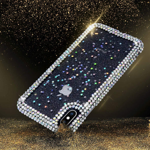 Bonitec Jesiya for iPhone 11 Pro Case, 3D Glitter Sparkle Bling Luxury Shiny Crystal Rhinestone Clear Protective Cover