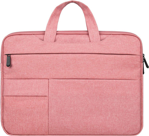 RAINYEAR 15.6" Laptop Sleeve Case, Briefcase with Hidden Handle for Chromebook, Pink