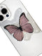Butterfly Sticky Mobile Phone Grip, Clear Stand, Expanding Charms Accessory, Interchangeable Finger Kickstand