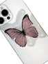 Butterfly Sticky Mobile Phone Grip, Clear Stand, Expanding Charms Accessory, Interchangeable Finger Kickstand