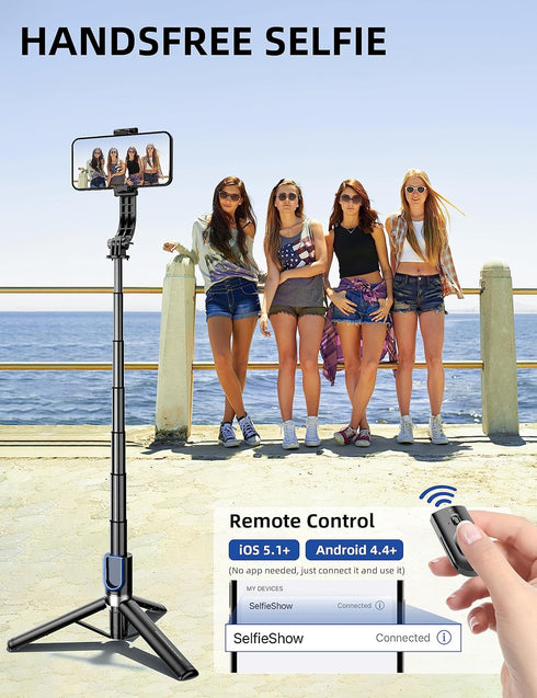 SelfieShow 41'' 4 1 360 17/16/15/14/Android Selfie Stick Tripod, Extendable Portable in Aluminum Phone Tripod