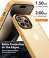 Dssairo iPhone 15 Pro Case: 5-in-1 with 2X Screen & Camera Lens Protectors, 15FT Military Grade, Matte Yellow.