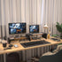 WESTREE Dual Monitor Stand, Adjustable Length and Angle Riser with 2 Shelves, Desktop Organizer for Monitors and Laptops