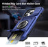 Vofolen Wallet Case for iPhone 14 Pro Max, Card Holder + 360° Magnetic Ring Kickstand, Blue