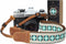 Padwa Lifestyle Camera Strap - 1.5" Crazy Horse Cowhide Head Cotton Strap, Vintage Embroidery for Cameras