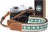 Padwa Lifestyle Camera Strap - 1.5" Crazy Horse Cowhide Head Cotton Strap, Vintage Embroidery for Cameras