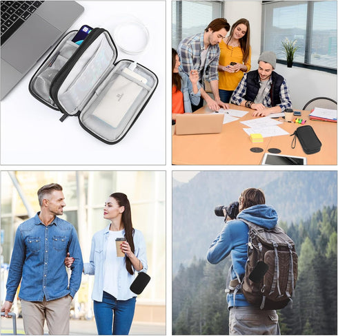 Electronic Accessories Organizer Carry Bag, Travel Cable Organizer Pouch for Cord, Charger, Earphones (M)