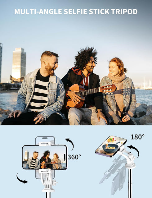 SelfieShow 71" 17/16/15/14/13 Cell Phone Selfie Stick Tripod, Smartphone Tripod Stand with Remote, Extendable Travel