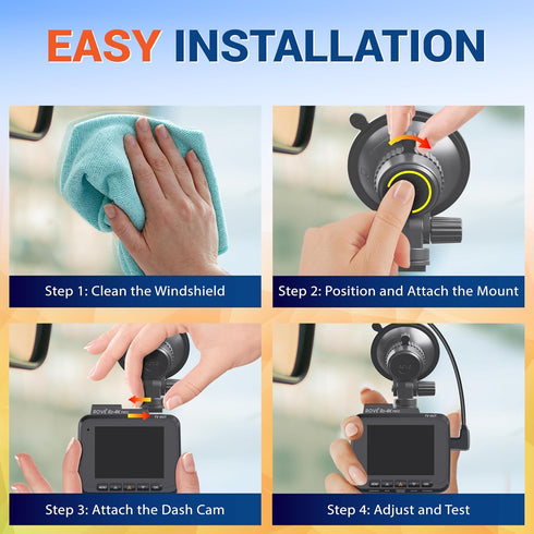 ROVE Suction Cup Mount for R2-4K, R2-4K PRO and R2-4K Dual Dash Cam Models