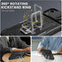 Maxdara iPhone 15 Case, Black with Front Glass Protector, Slide Camera Cover & Rotating Kickstand for 6.1" iPhone 15.