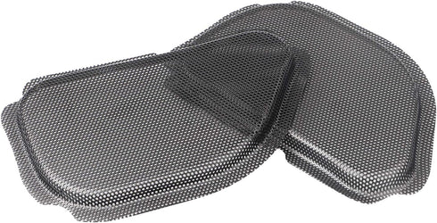 Black Metal Fairing Mesh Front Speaker Grills Cover Trim Replacement for Harley Road Glide FLTR (1998-2013)