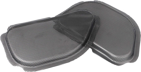 Black Metal Fairing Mesh Front Speaker Grills Cover Trim Replacement for Harley Road Glide FLTR (1998-2013)