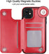 HianDier Wallet Case for iPhone 11, 6.1-inch Slim Protective Cover with Credit Card Slot Holder, Red