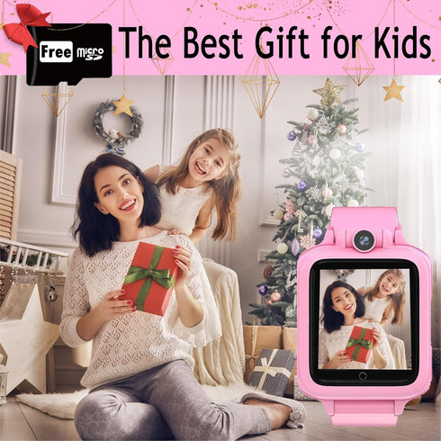 Kids Smart Watch for Girls Boys, 14 Puzzle Games, MP3 Music Video Player, Alarm Clock, Camera, Voice Video Recorder,