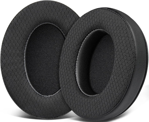 SOULWIT Replacement Earpads for HyperX Cloud 1/2/Pro/Core/Alpha/Alpha S/Flight/Stinger, Noise Isolation Foam, MF Black