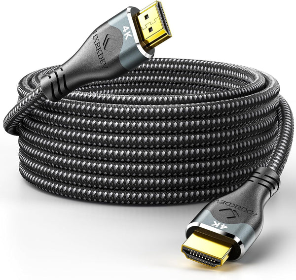 4K Long Hdmi Cable 50 ft, HDMI 2.0 Cable Braided, 4K@60Hz/2K/1080P/3D ARC/Ethernet