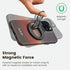 pitaka 360 17/16/15/14/13/12 3, MagSafe Phone Grip, Degree Rotation Magnetic Phone Grip Compatible with iPhone [MagEZ
