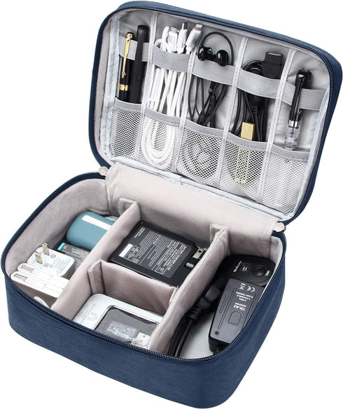 VOCUS Electronics Organizer Bag - Portable Travel Cable Organizer for Electronics Accessories, Large Storage Case
