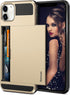 Vofolen iPhone 12 Case 5G Wallet Cover - Anti-Scratch Dual Layer with Credit Card Holder Slot, Gold