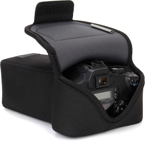 USA Gear DSLR Camera Case/SLR Sleeve for Zoom Lens with Neoprene Protection, Holster Belt Loop and Accessory Storage -