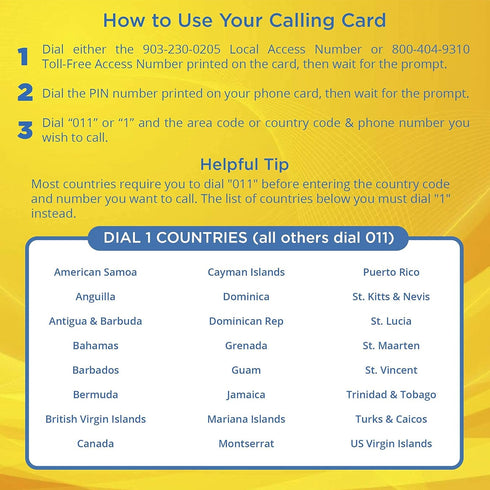 10 USD Calling Card - Up to 344 Minutes Domestic & International | PINless, No Expiration, No Hidden Surcharges