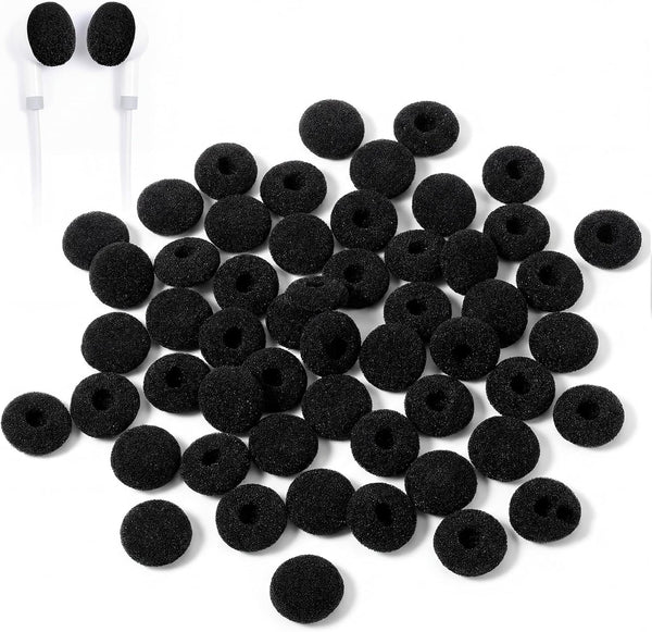 LXUEJIE 50 Pcs Earbud Sponge Cover Protector, 18mm Soft Foam Tips Earbud Covers,