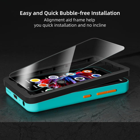 TIMMKOO 3 Pack Q3E Q5 Q8 Mp3 Screen Protector and Player, Anti-Scratch, HD Clear Tempered Glass Film with Easy