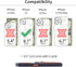 Dockem 13 2 M2F 6.1" Fabric Card Case for iPhone with Built-in Metal Plate for Magnetic Mounting, Stitched-on Genuine