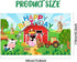 Tatuo Farm Birthday Party Decorations, Backdrop Banner with Farm Animals, Large Barnyard Animal Photography Backdrop