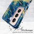JIAXIUFEN Galaxy S21 Case, Gold Sparkle Glitter Marble Slim Shockproof TPU Cover for Samsung Galaxy S21 5G