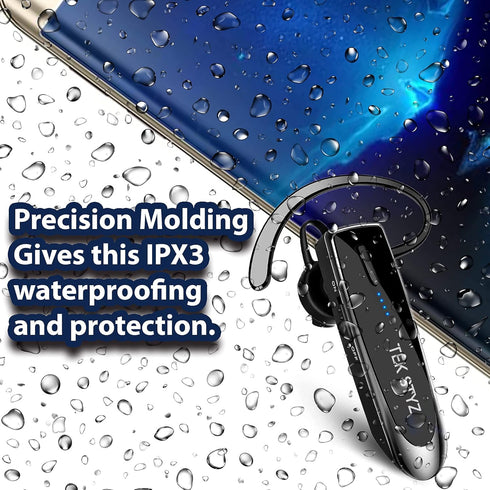 V5.3 Wireless Bluetooth Earpiece for Samsung Galaxy S24 S23 S22 S20+/Ultra/Galaxy A/Z Flip & Fold/A8 Tab, IPX3