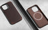 maogoam Genuine Crazy Horse Leather Case for iPhone 15 Pro Max, Dark Brown, Indiana-Jones Style, Compatible with MagSafe