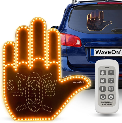 WaveOn Ultra 6 Gestures LED Display Fun Finger Car Light with Remote