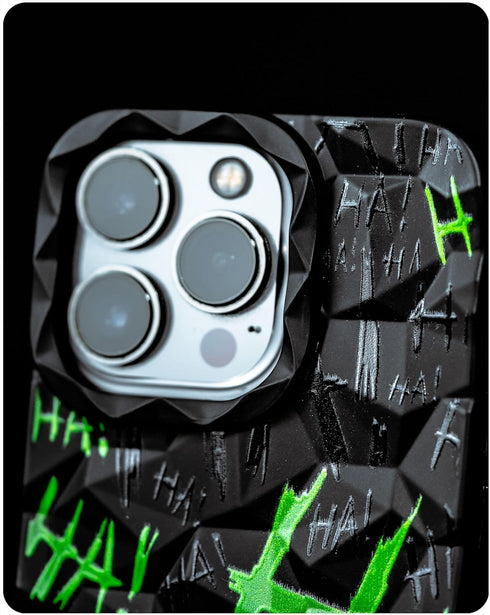 SIMPLYMDRN Jok3ster Case for iPhone 13 Pro, Glossy Shockproof Protective Shattered Series for Men, 6.1 Inch, Black