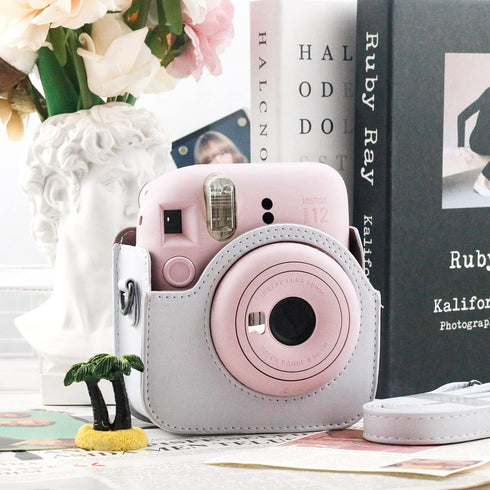 Frankmate Protective Case for Fujifilm Instax Mini 12 Instant Film Camera with Adjustable Strap and Accessory Pocket