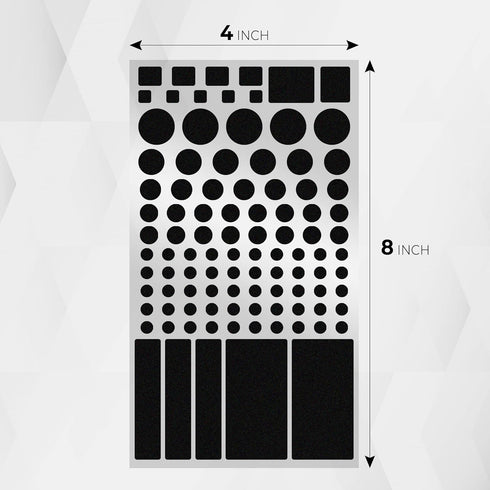 FLANCCI LED Light Blocking Stickers - Blackout LED Covers, Dim 50%-80% of Lights, 2 Sheets (1 Cut Out + 1 Uncut)