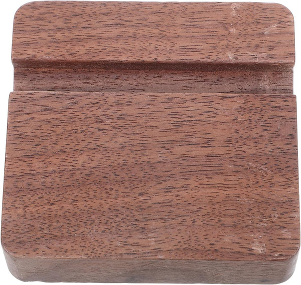 Operitacx Wooden Cell Phone Stand Holder Double Groove Walnut Desk Mount for Smartphones
