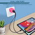AILKIN Wall Charger, USB Plug Fast Charging Block, 2 Port Travel Brick Power Adapter Cube for iPhone 15/14/13/12