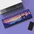 JSJT PBT Keycaps, Multi-Coloured Translucent Side Printed Keycap Set, 124 Keys Cherry Profile for Mechanical Keyboards