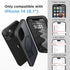 GONEZ Magnetic Case for iPhone 14, with Screen Protector & Camera Cover, Anti-Fingerprint, Black