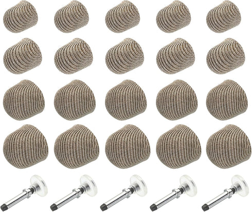 MECCANIXITY 30pcs Stylus Pen Fiber & Disc Fine Tips, Universal Replacement for Capacitive Touch Screen Devices