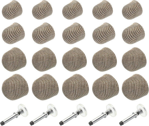 MECCANIXITY 30pcs Stylus Pen Fiber & Disc Fine Tips, Universal Replacement for Capacitive Touch Screen Devices